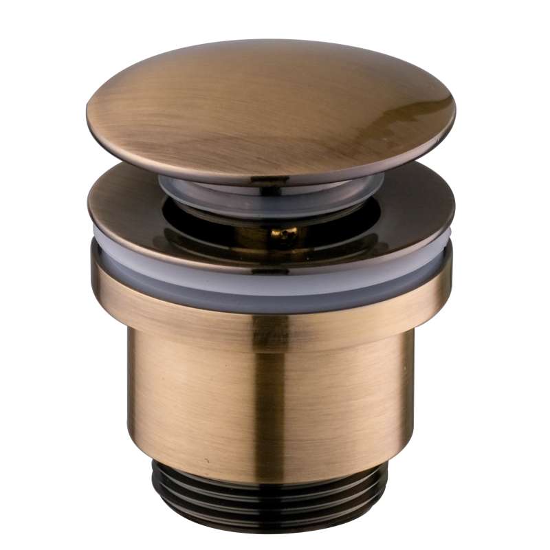 PaulGurkes Ablaufventil Retro Bronze – Ohne Überlauf & verschließbar für Waschbecken