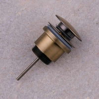 PaulGurkes Ablaufventil Retro Bronze – Ohne Überlauf & verschließbar für Waschbecken