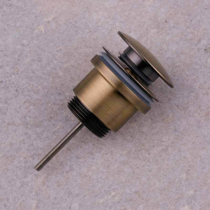 PaulGurkes Ablaufventil Retro Bronze – Ohne Überlauf & verschließbar für Waschbecken