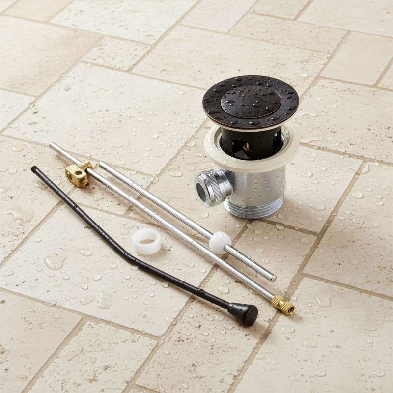 PaulGurkes Zugstangen Ablaufgarnitur Exzenter schwarz Retro Nostalgie