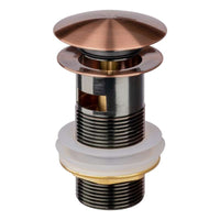 PaulGurkes Kupfer Pop-Up Excenter Rote Bronze Ablaufgarnitur mit Überlauf