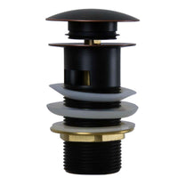 PaulGurkes Excenter Ablaufgarnitur Schwarz Nostalgie Pop-Up mit Überlauf