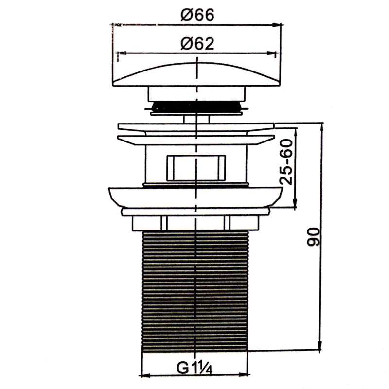 PaulGurkes Excenter Ablaufgarnitur Schwarz Nostalgie Pop-Up mit Überlauf