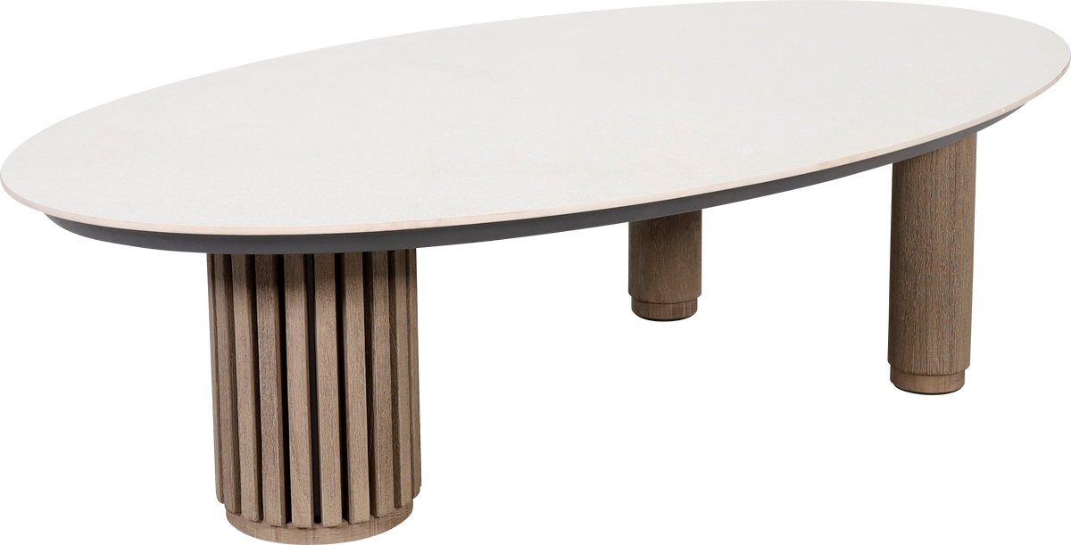 CHESTER Ovaler Gartentisch – Eleganter Outdoor-Tisch mit Keramikplatte