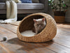 Katzen-Kuschelhöhle mit Kissen ca. Ø 50 x 30 cm, Kissen Ø 40 x 4 cm