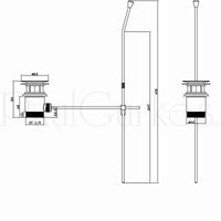 PaulGurkes Ablauf Garnitur mit Zugstange Metall Excenter