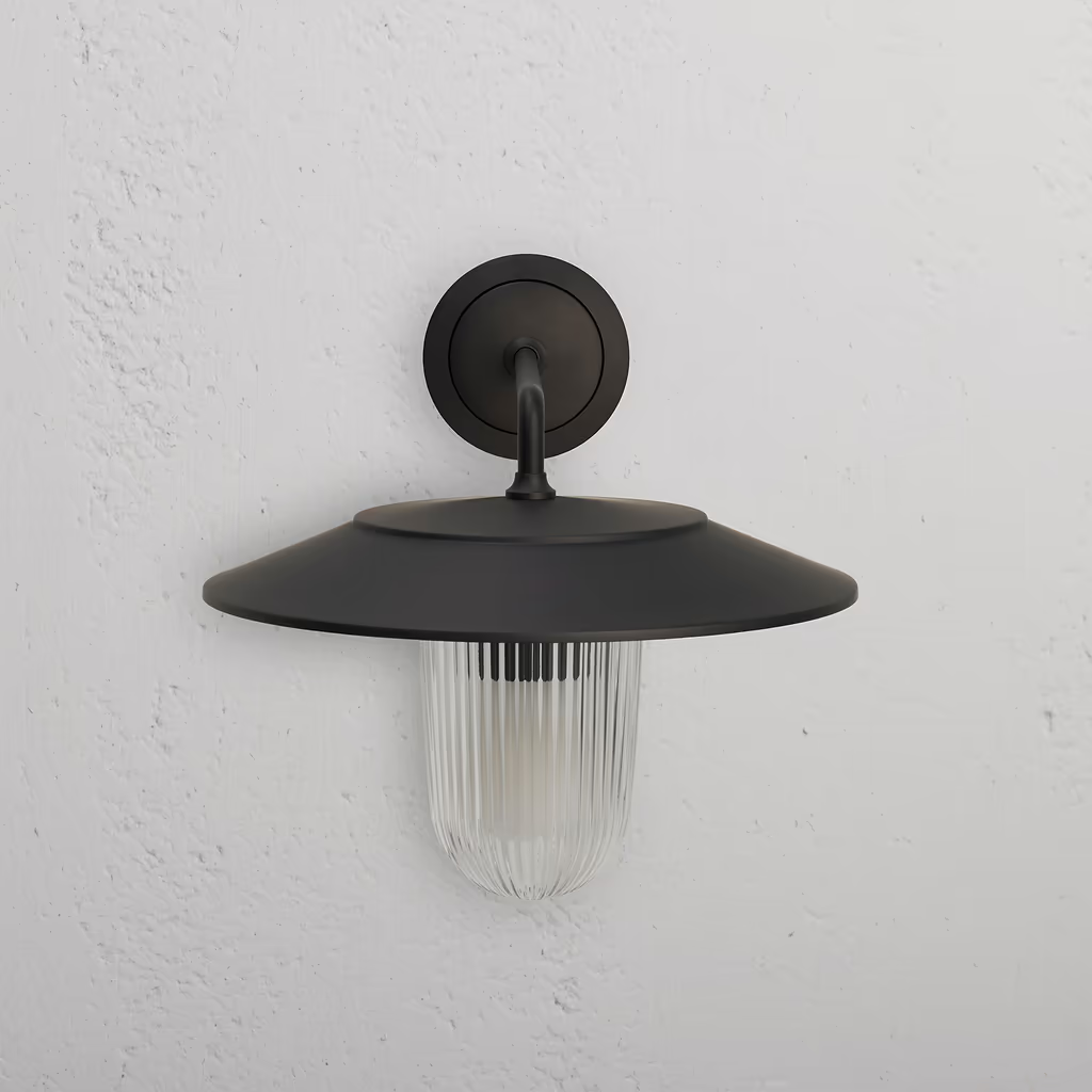 Corston Kensington Wandleuchte Rillenglas - Bronze