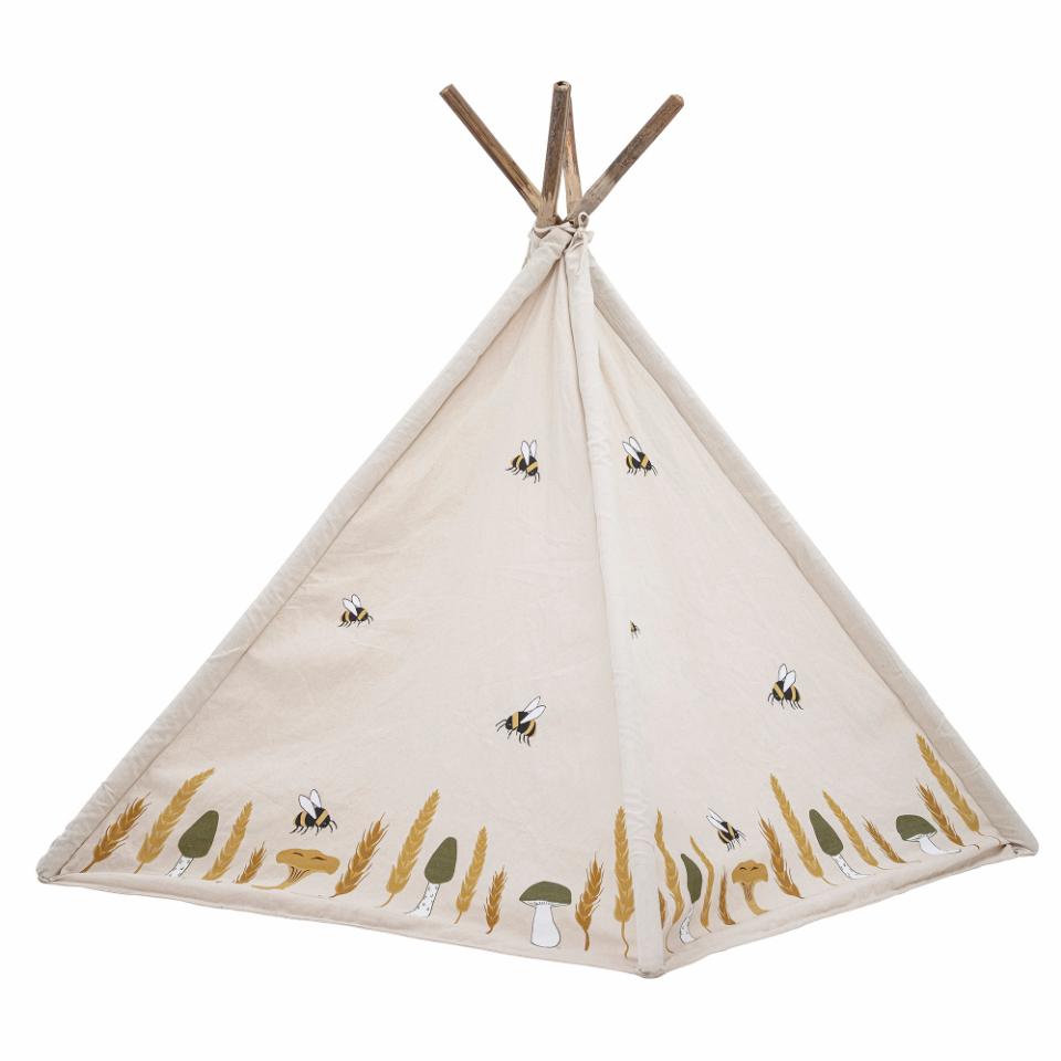 Kinder-Tipi, Natur Baumwolle  L110xH127xW110 cm