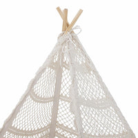 Kinder-Tipi aus gehäkelter Baumwolle L100xH100xW110 cm