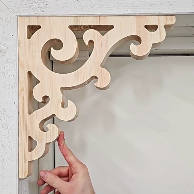 Zierkonsole für Veranda - Kiefernholz - Nr. 1-001-F