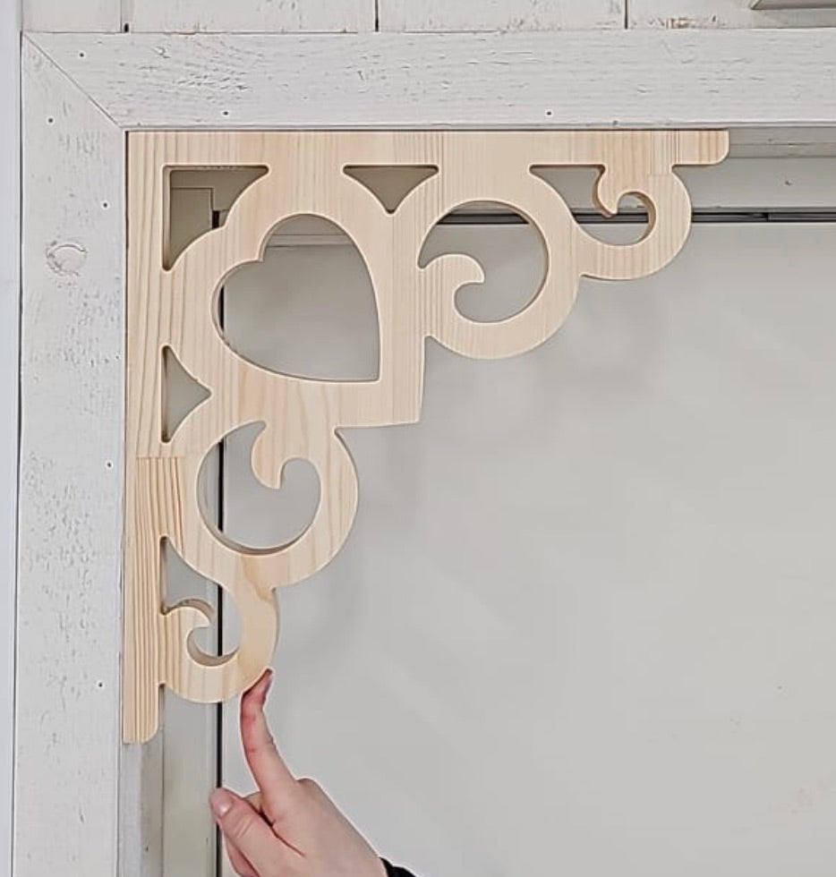 Zierkonsole für Veranda - Kiefernholz - Nr. 1-002B-F