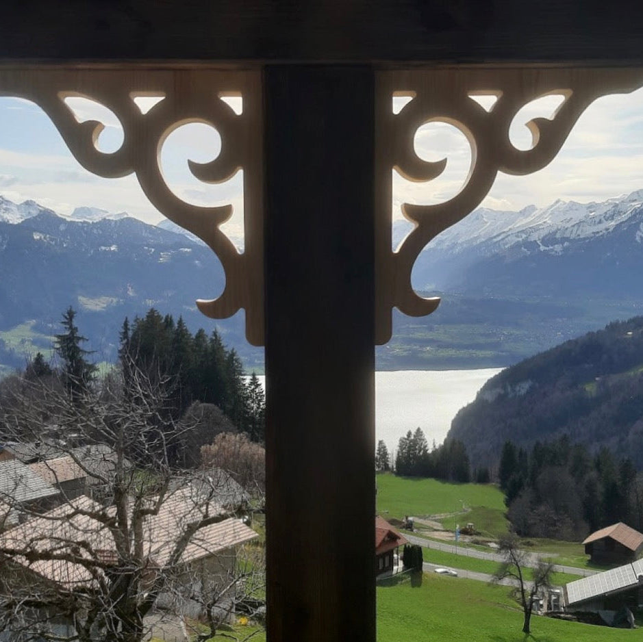 Zierkonsole für Veranda - Kiefernholz - Nr. 1-016-F