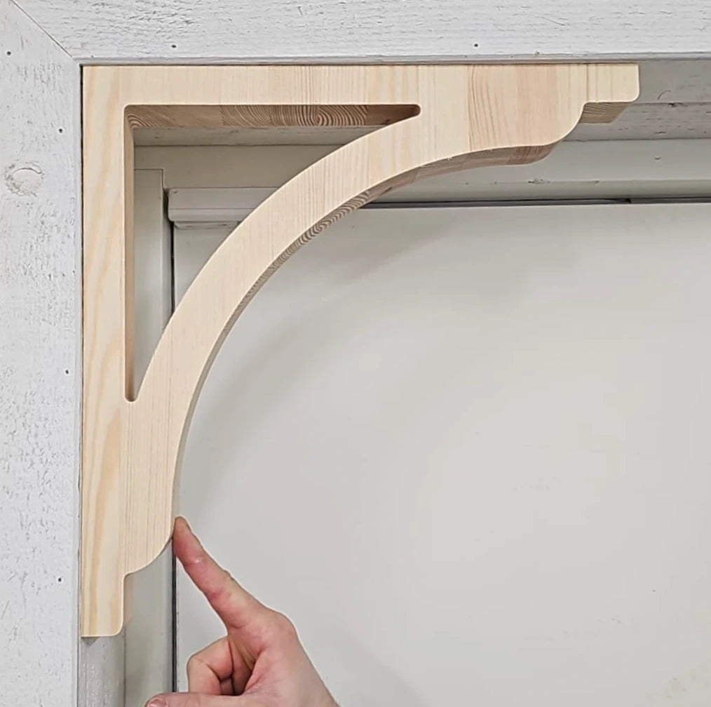 Zierkonsole für Veranda - Kiefernholz - Nr. 1-017-F