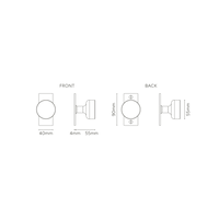 Corston Onslow gefederter Türknauf mit Kurzschild – Bronze