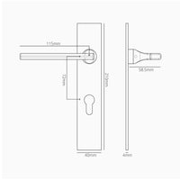 Corston Clayton ungefederter Türgriff – Bronze 