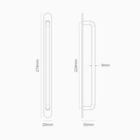 Corston-Kilburn Möbelgriff (224 mm) – Poliertes Nickel