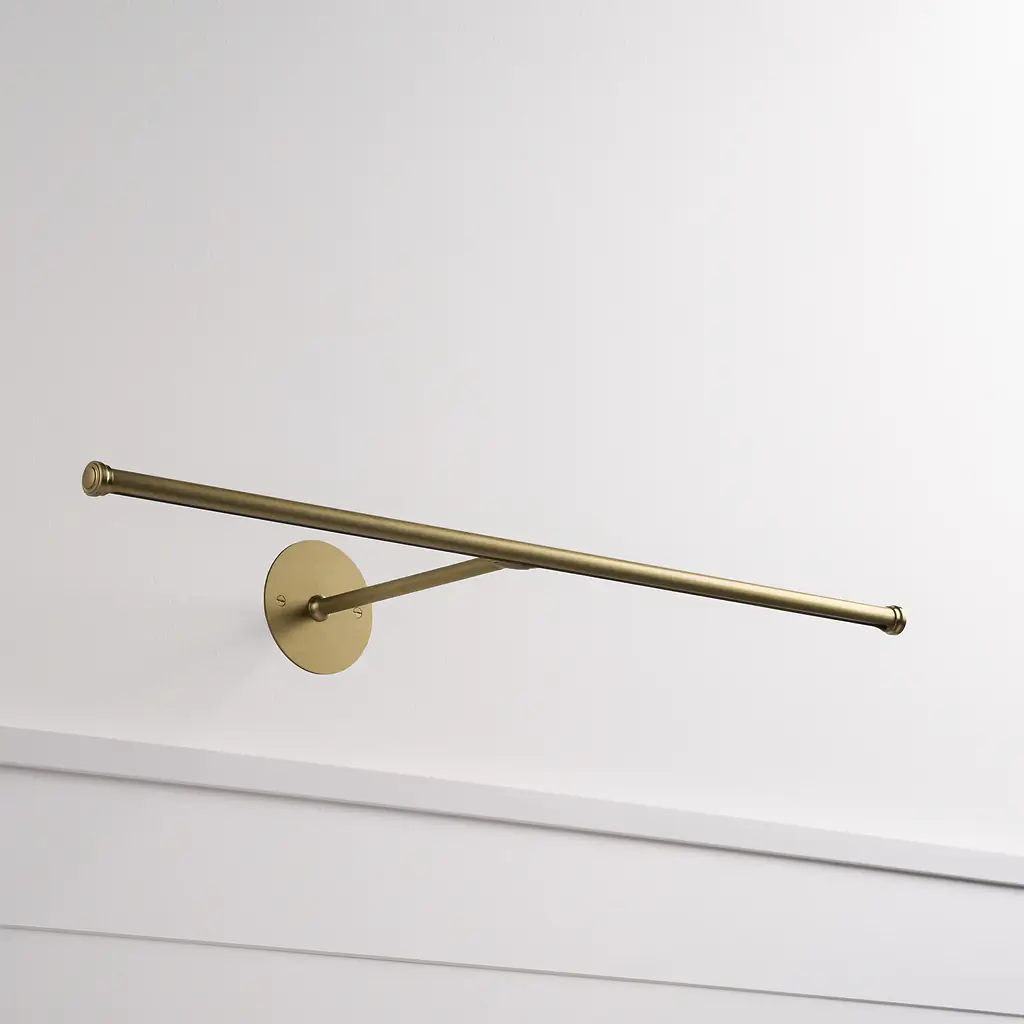 Corston-Taylor Bilderleuchte 580 mm in drei Ausführungen: Poliertes Nickel |Antikes Messing |Bronze - LED-Bilderbeleuchtung für große Kunstwerke
