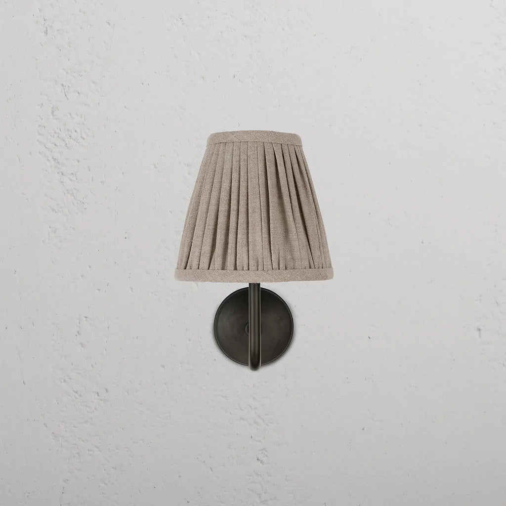 Corston Malvern kleine Wandleuchte natürliches Beige - Bronze