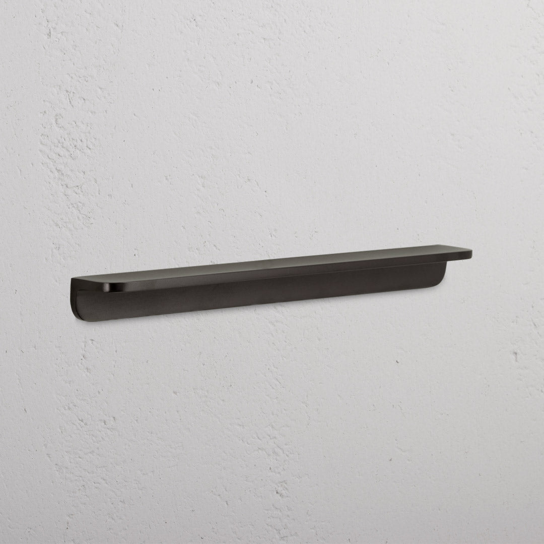 Corston-Oxford Kantengriff (224 mm) – Bronze - aus Massivmessing – moderner Möbelgriff mit Griffmulde