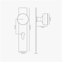 Corston Clayton ungefederter Türgriff – Bronze 