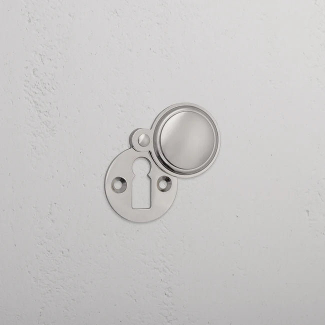 Corston Canning Schlüsselrosette mit Abdeckung – Poliertes Nickel