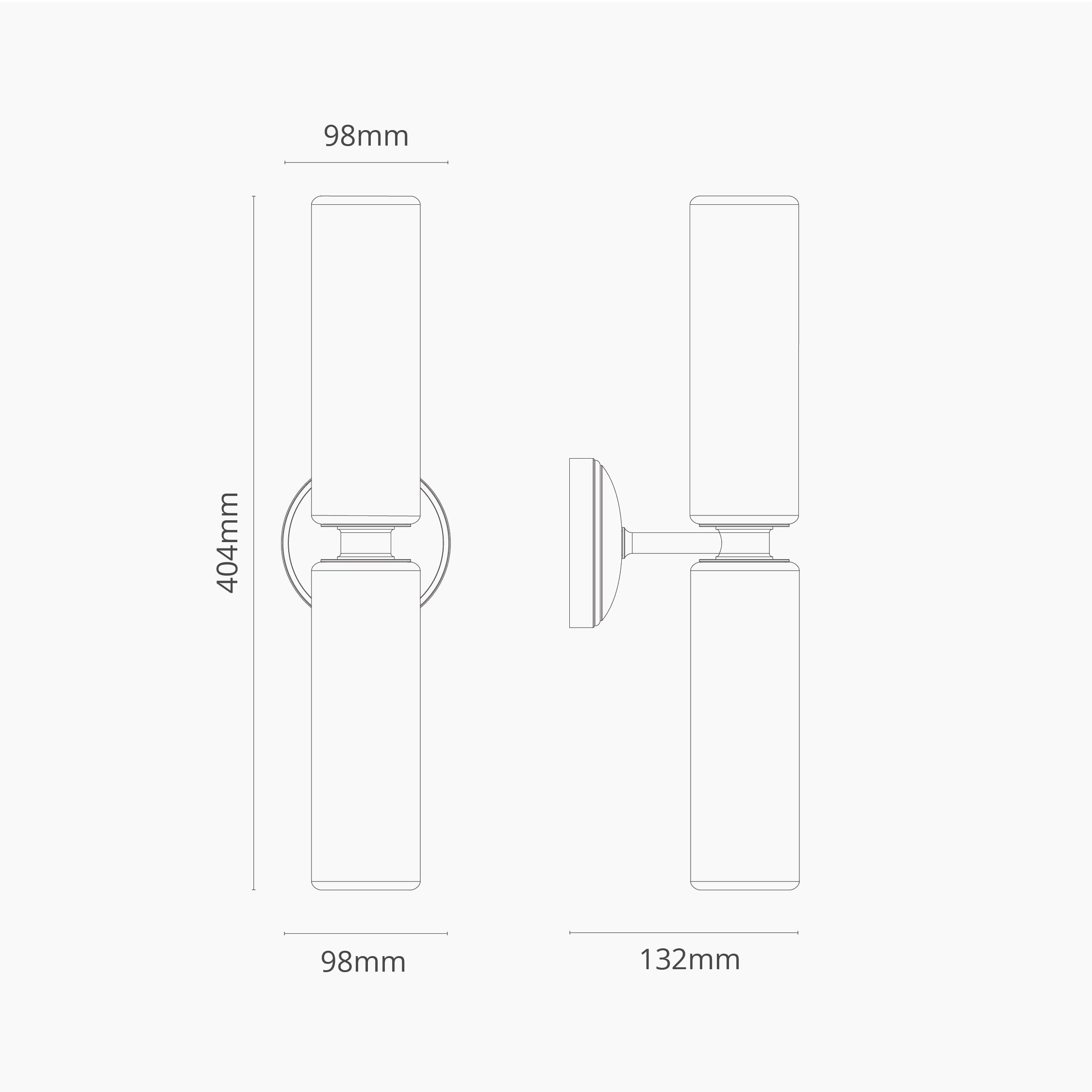 Corston-Claremont Medium-Wandleuchte feines Porzellan – Poliertes Nickel