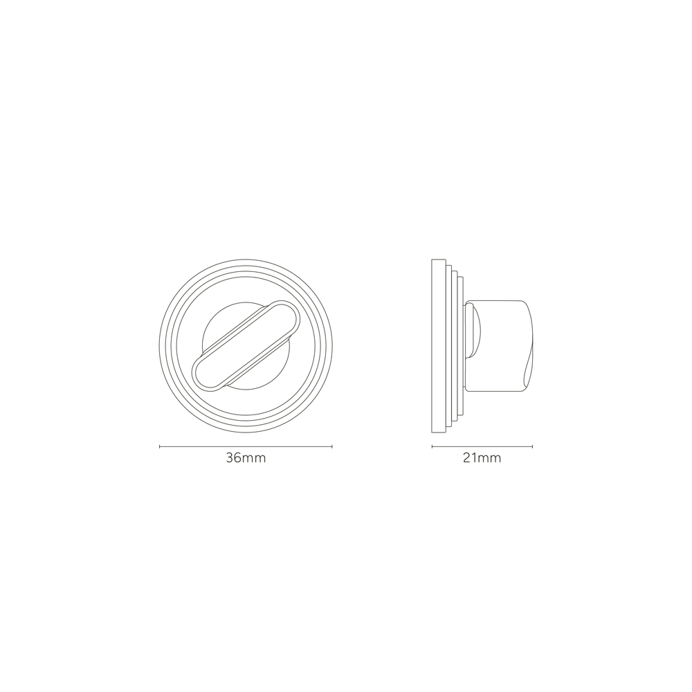 Corston Warwick Badverriegelung Rosettengarnitur – Poliertes Nickel