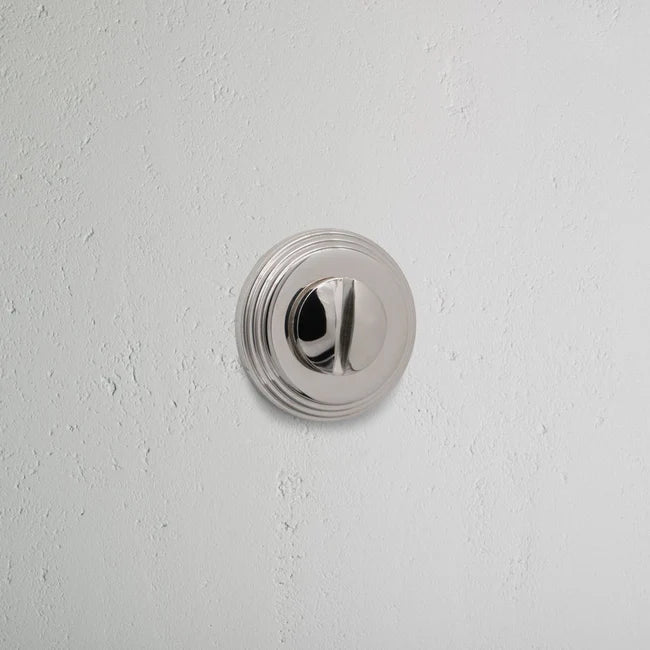 Corston Warwick Badverriegelung Rosettengarnitur – Poliertes Nickel