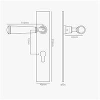 Corston Clayton ungefederter Türgriff – Bronze 