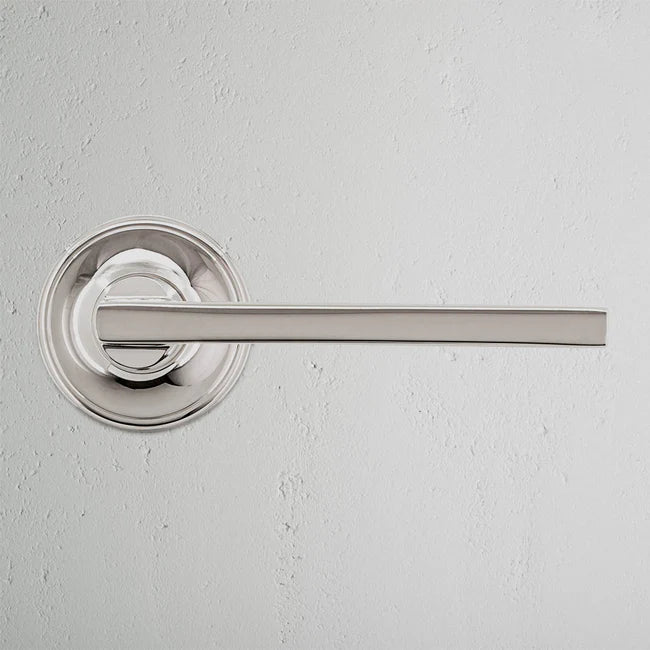 Corston Clayton gefederter Türgriff – Poliertes Nickel