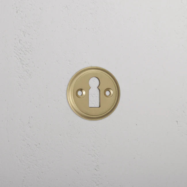 Corston Canning Rosette für Buntbartschloss – Antikes Messing