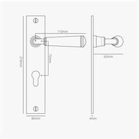 Corston Clayton ungefederter Türgriff – Bronze 