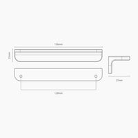 Corston-Oxford Kantengriff (128 mm) – Poliertes Nickel  