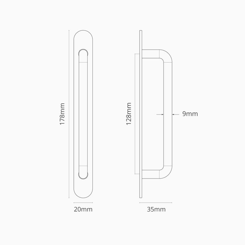 Corston-Kilburn Möbelgriff (128 mm) – Bronze