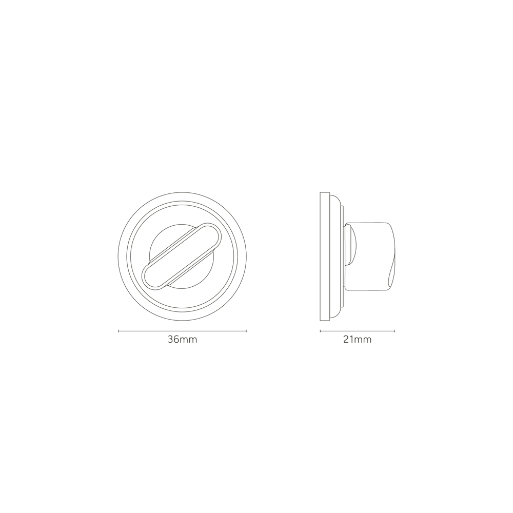 Corston Canning Badverriegelung Rosettengarnitur – Bronze