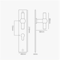 Corston Clayton ungefederter Türgriff – Bronze 