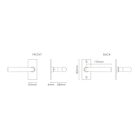 Corston Apsley gefederter Türgriff mit Kurzschild – Bronze