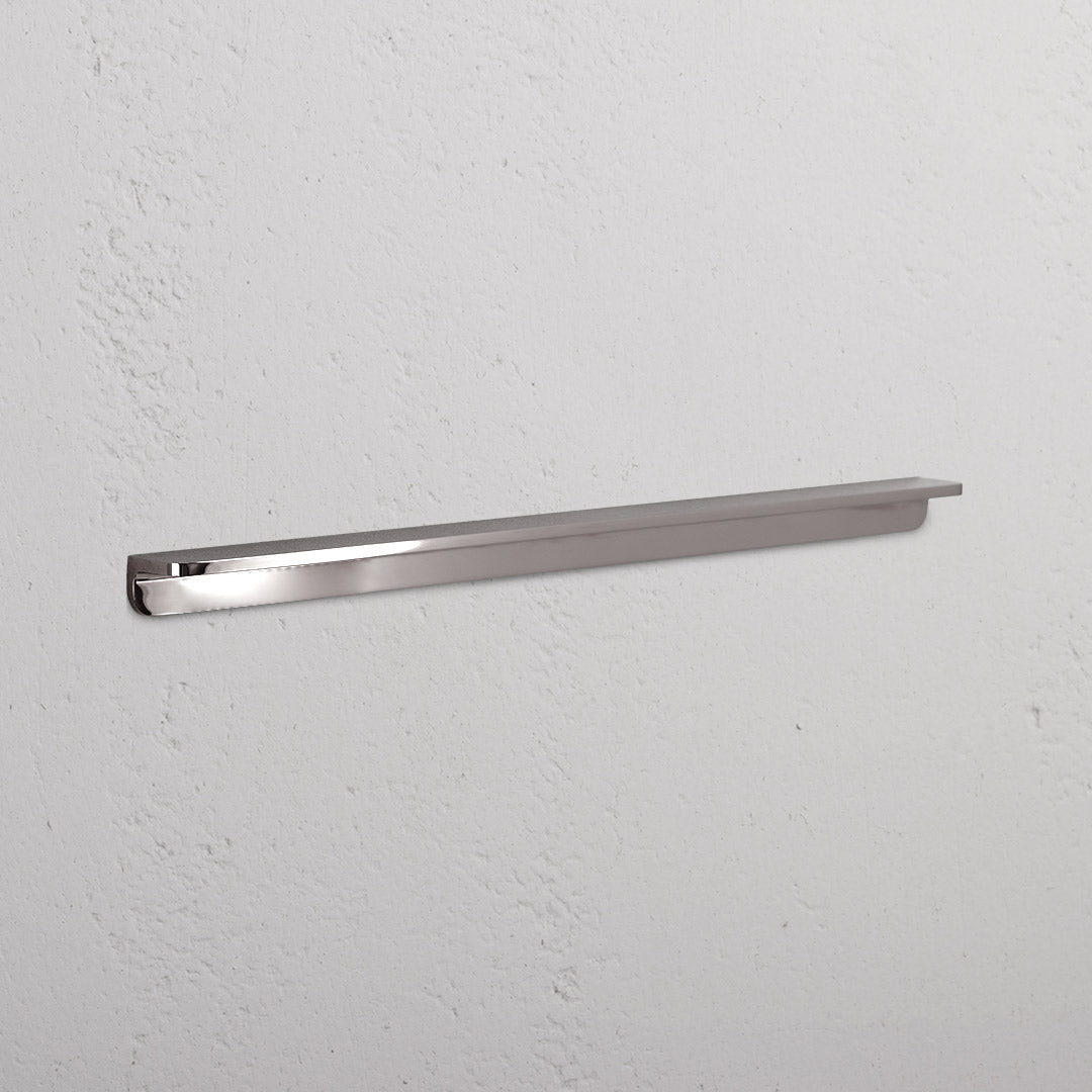 Corston-Oxford Kantengriff (384 mm) – Poliertes Nickel - Möbelgriff mit Griffmulde