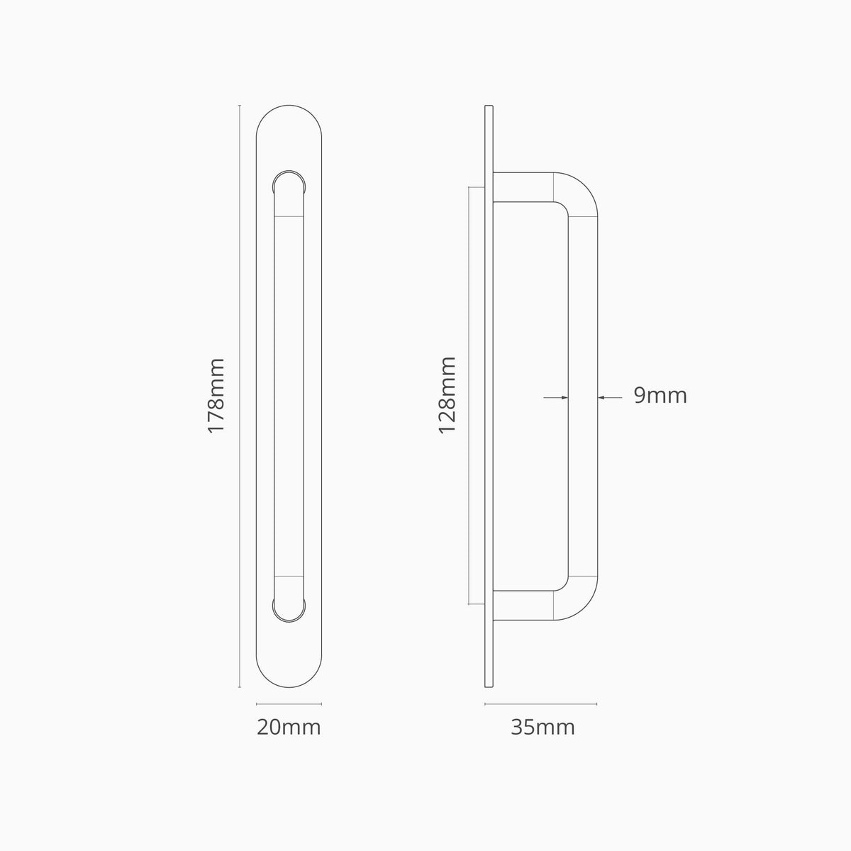 Corston-Kilburn Möbelgriff (128 mm) – Poliertes Nickel