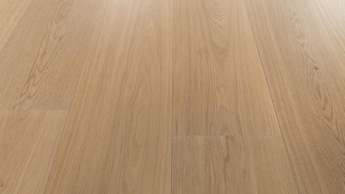 Landhausdiele Light Soft Oak (VORVERKAUF) – Gebürstet, gefärbt & naturgeölt | 2390 × 200 × 13 mm